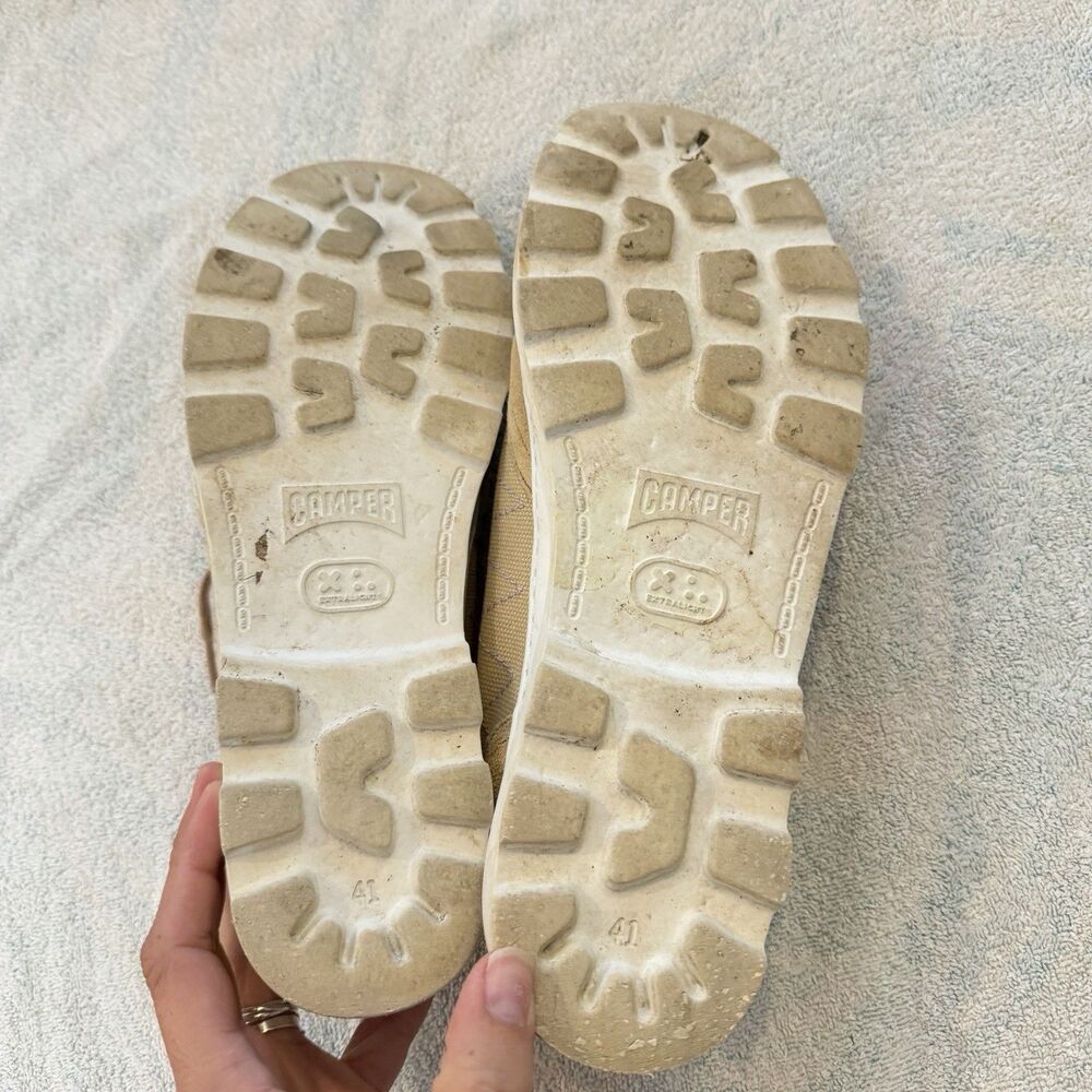 CAMPER Brutus Women's Sneakers Beige Casual Chunky EU 41 / US 11 Canvas Suede - Picture 9 of 13